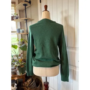 J Crew Green Lambswool Crewneck Pullover Sweater Size‎ S thumbnail 6