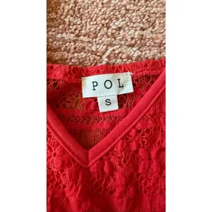 POL Coral Red Lace Slip Dress Nightgown Size S thumbnail 3