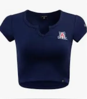 Hype And Vice Arizona Wildcats Womens Navy Blue Cali Short Sleeve T-Shirt S thumbnail 1