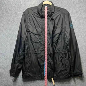 Michael Kors Packable Windbreaker Jacket Travel Lightweight‎ Black Size M thumbnail 3