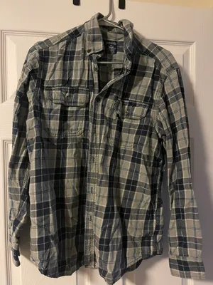 Faded Glory Flannel Print Top thumbnail 1