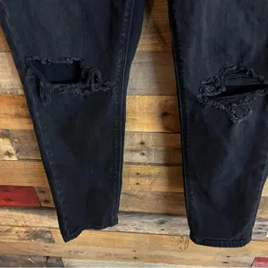 American Eagle Black Distressed‎ Mom Jeans Size 4 thumbnail 5