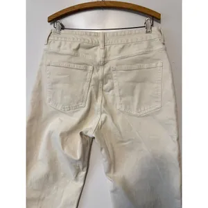 H&M Women's Straight Jeans US 10 Off White Denim‎ Classic Casual thumbnail 4