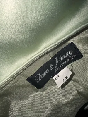 Vintage Y2K Dave & Johnny Laura Ryner Sage Green Satin Skirt Set Size 7-8 thumbnail 10