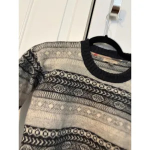 Burberry Brit Wool‎ Cashmere Fair Isle Sweater Grey Black XL Pullover thumbnail 3