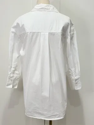 Anine Bing Mika Button Down Shirt XXS White Oversized Capsule Clean Chic Classic thumbnail 6