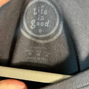 Life is Good Not All Who Wander Are Lost Camo Tree Graphic T-Shirt Gray‎ M thumbnail 4
