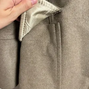 Zara Taupe Brown Single Breasted Wool Blend Over Coat Size Small thumbnail 10