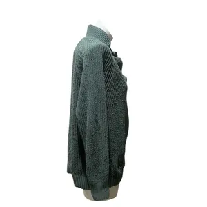 Aerie Women's XS Green Oversized Collared V-Neck Pullover Sweater thumbnail 5