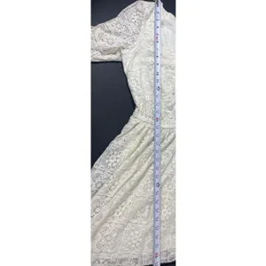 American Eagle Ivory Lace Dress L Lace Up Cottagecore Festival Mini thumbnail 9