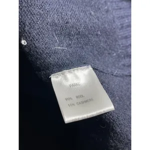 Parke Womens Navy Blue Wool Cashmere Long Sleeve Crew Neck Sweater Top Size L/XL thumbnail 6