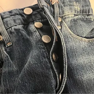 Good American Good Boy Double Slit Jeans 0/25 NWT High Rise BLUE404 Raw Hem thumbnail 9