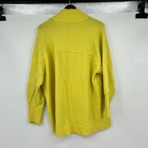 FREE PEOPLE Afterglow Lime Yellow Mock Neck oversized Sweater Top Size small thumbnail 6