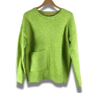 Line and Dot Green Thick Winter Sweater SMALL thumbnail 6