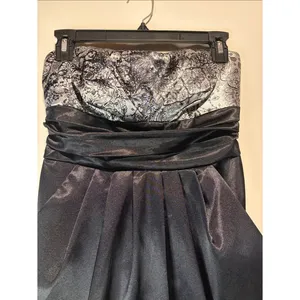 Ruby Rox Y2K Strapless Balloon Skirt Ruched Tie Back Mini Dress Pockets SZ 7 thumbnail 5