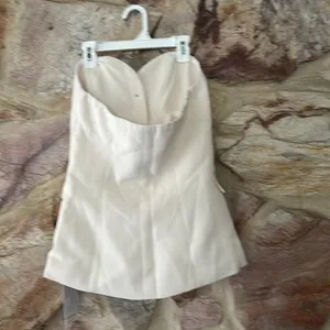 Commense Solid Tube Top With Wide Leg Pants Set size small thumbnail 4