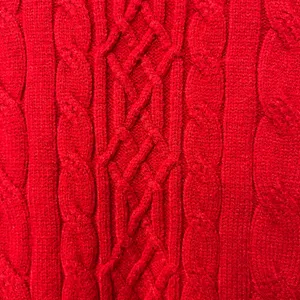 Red Cable Knit Cardigan Sweater Traditional Button Front Preppy Holiday Cyrus XL thumbnail 7