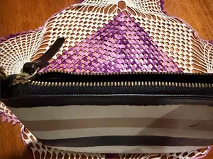 kate spade Striped Shoulder Bag in Black, Cream & Tan thumbnail 5