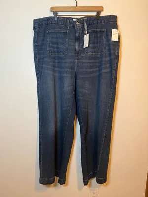 Good American Good Waist Palazzo‎ Patch Pocket Jeans thumbnail 2