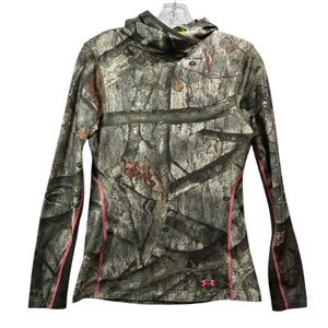 Under Armour ColdGear‎ Scent Control Hoodie Womens Medium Mossy Oak Camo Pink thumbnail 1
