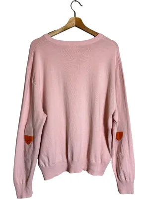 Queen Of Sparkles Rosé All Day Queen Knit Sweater Womens Large Pink Sequins Wine thumbnail 4