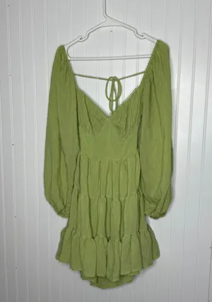 Princess Polly Long Sleeve Open Back Mini Dress Size 4 thumbnail 3