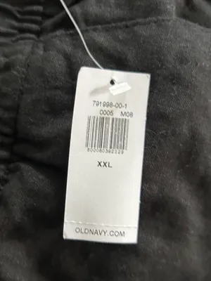 Old Navy black wide leg pants with elastic waistband thumbnail 3