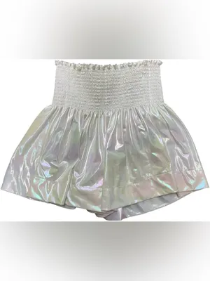 Queen of Sparkles Swing womens shorts in Iridescent White XS thumbnail 2