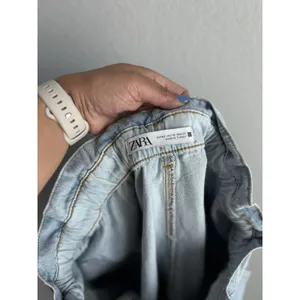 ZARA Women's Size 10 Ultra‎ High Waisted Paper Bag 90's Y2K Barrel Denim Jeans thumbnail 9