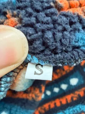 Women's western Teal and Orange Patterned Fleece Quarter-Zip Sweater size small thumbnail 5