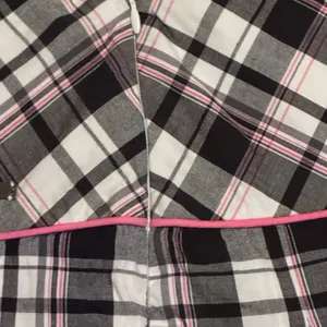 DKNY Y2K Black, White, Pink Plaid Pleated Mini Skater Skirt thumbnail 11