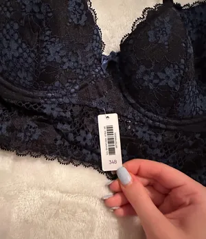 Adore Me black and blue bra thumbnail 3