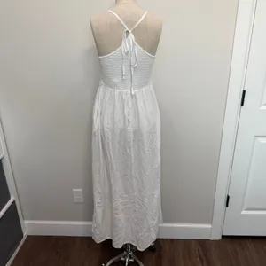 Universal Threads Small Crochet Trim Maxi Sundress Halter Gauze Beachy Resort thumbnail 8