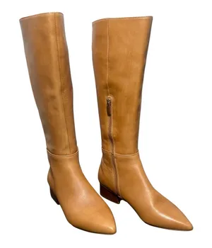 STEVE MADDEN Adelina Caramel Leather Boots thumbnail 1