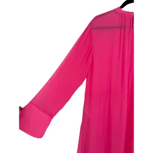 NWT Anthropologie‎ Womens Long Sleeve Sheer Tunic Dress Pink Bell Sleeve Size XL thumbnail 11