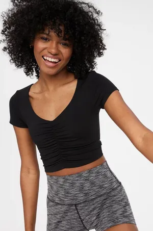 Offline By Aerie Real Me Ruched T-Shirt thumbnail 1