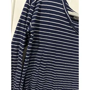 Hollister Womens Navy & White Striped Long Sleeve V-Neck Shirt Small Casual Top‎ thumbnail 4