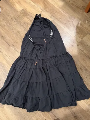 Free People Black SOMEWHERE SUNNY MAXI Dress Large thumbnail 5