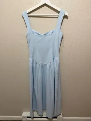 NWT Peppermayo Suzie Midi Linen Cotton Dress Size 4 Cottagecore Coquette thumbnail 6