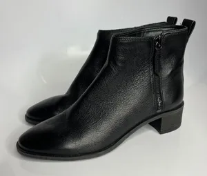 Copper Key black leather ankle boots women's size 7.5‎ professional business thumbnail 1