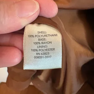 Christopher & Banks Brown Faux Leather Moto Jacket Medium thumbnail 4