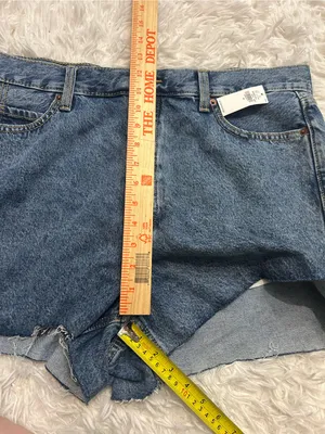 Old Navy cut off denim jean shorts high rise woman’s size 16 NWT thumbnail 8