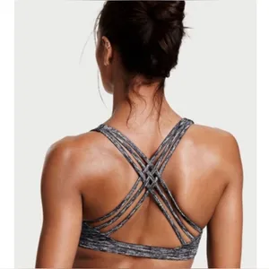 VICTORIAS SECRET SPORT Reflective Strappy Back‎ Sports Bra Size Large Like New thumbnail 2