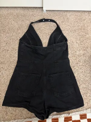 Universal Threads Black Denim Halter Romper thumbnail 2