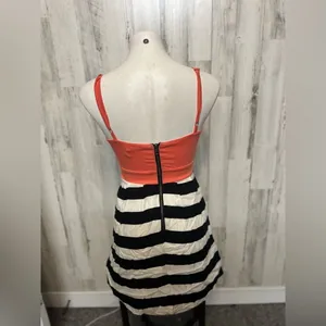 Material girl fit and flare Stripped dress thumbnail 3