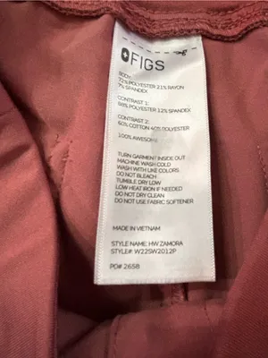 FIGS Zamora Jogger High Rise Scrub Pants - Mauve size small petite thumbnail 6