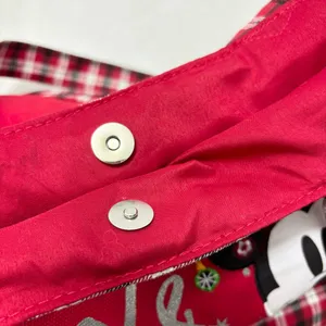 Walt Disney‎ World Mickey Mouse Christmas Ornament Tote Bag Rare Plaid thumbnail 10