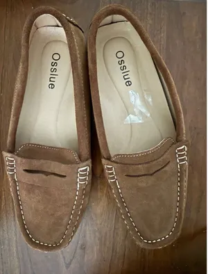 Osslue Women's Suede Leather Casual Penny Loafers Moccasin Driving Shoes 8.5 NEW thumbnail 1
