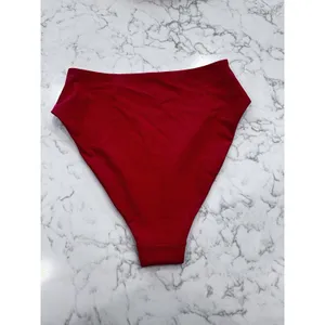 NWOT Quince Cherry Red Italian High Rise High Leg Bikini Bottoms Size XS thumbnail 2