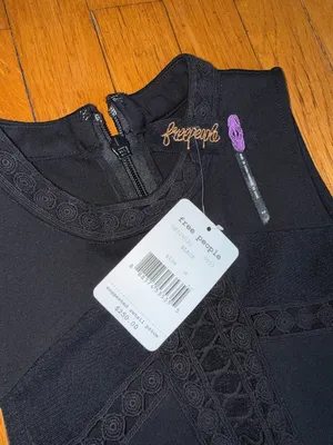 Free People Sky Scraper bodycon mini dress NEW small flaw size Medium thumbnail 3